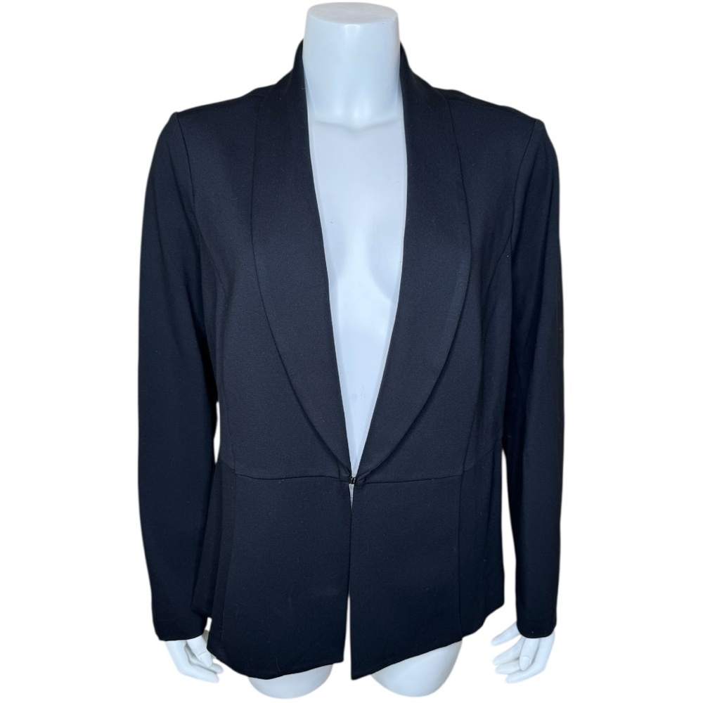 Torrid Studio Luxe Ponte Peplum Blazer Jacket 1X Black Career